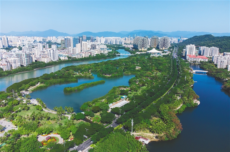 三亞白鷺公園水清岸綠