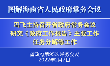 馮飛主持召開(kāi)七屆省政府第95次常務(wù)會(huì)議