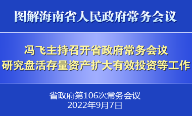 馮飛主持召開七屆省政府第106次常務(wù)會議