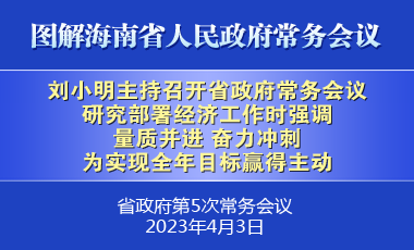 劉小明主持召開八屆省政府第5次常務(wù)會議