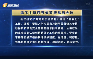 馮飛主持召開七屆省政府第64次常務(wù)會(huì)議