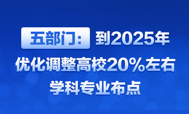 五部門：到2025年優(yōu)化調(diào)整高校20%左右學(xué)科專業(yè)布點(diǎn)